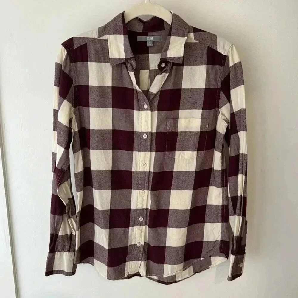 Uniqlo Girls Flannel Shirt Size M (10)
